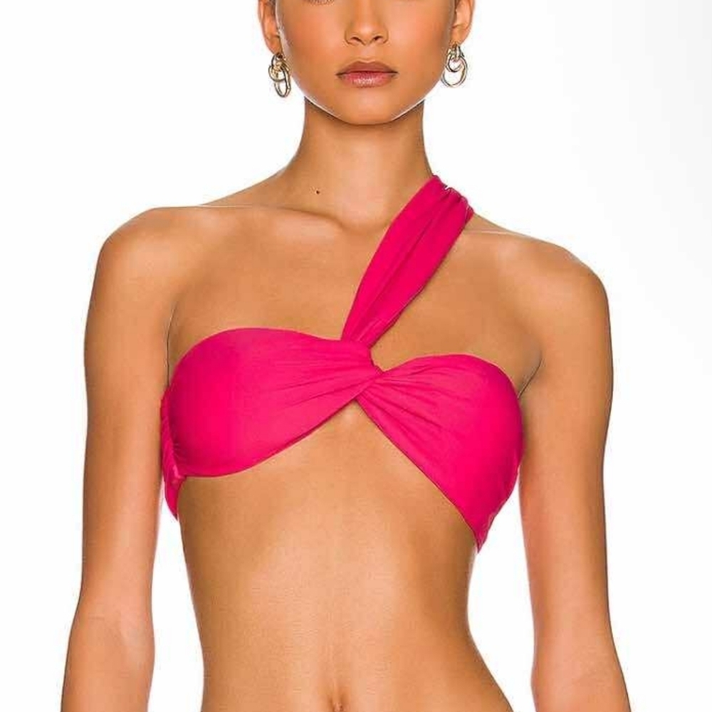 $88 NWOT TULAROSA Macey Bikini Top In Berry Pink Size Medium Revolve